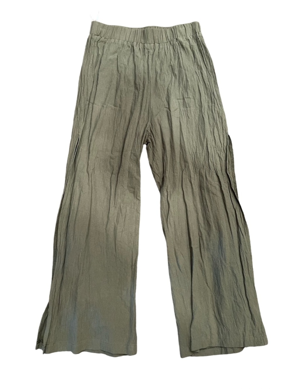 SHEIN Green Wide Leg Pants High Waisted Flowy Lounge Vacation Trendy